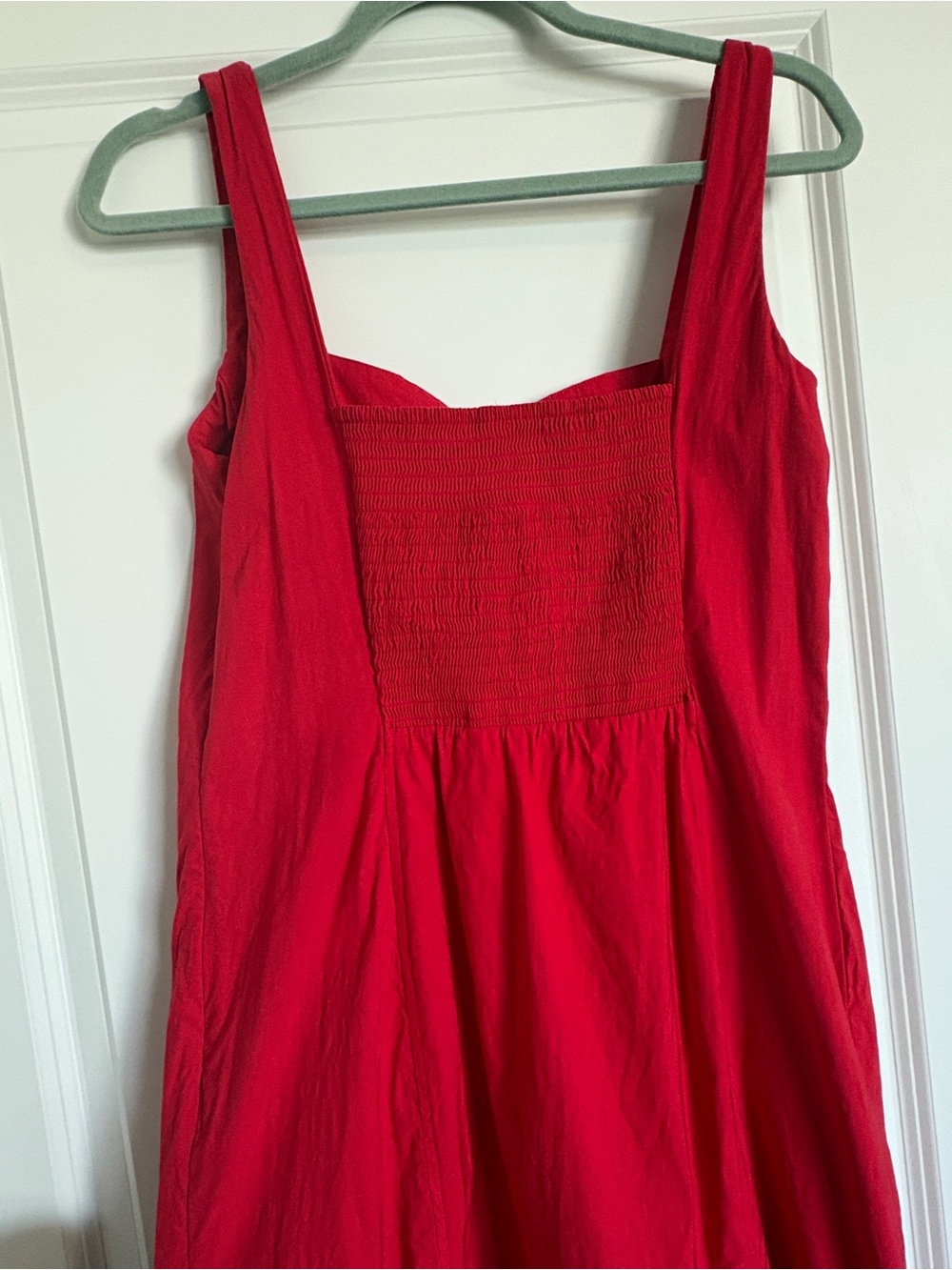 Anthropologie Red Bow-Front Midi Dress - Picture 6 of 6